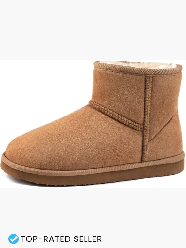 Cozy Short Bootie Slippers Winter Warm Hard Bottom House Shoes Fuzzy Lining